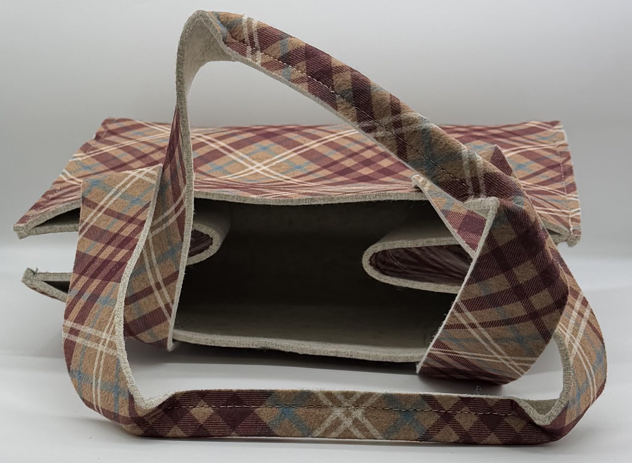 Jemako Filztasche mit Karo Gr. M - 36x29x20 cm -