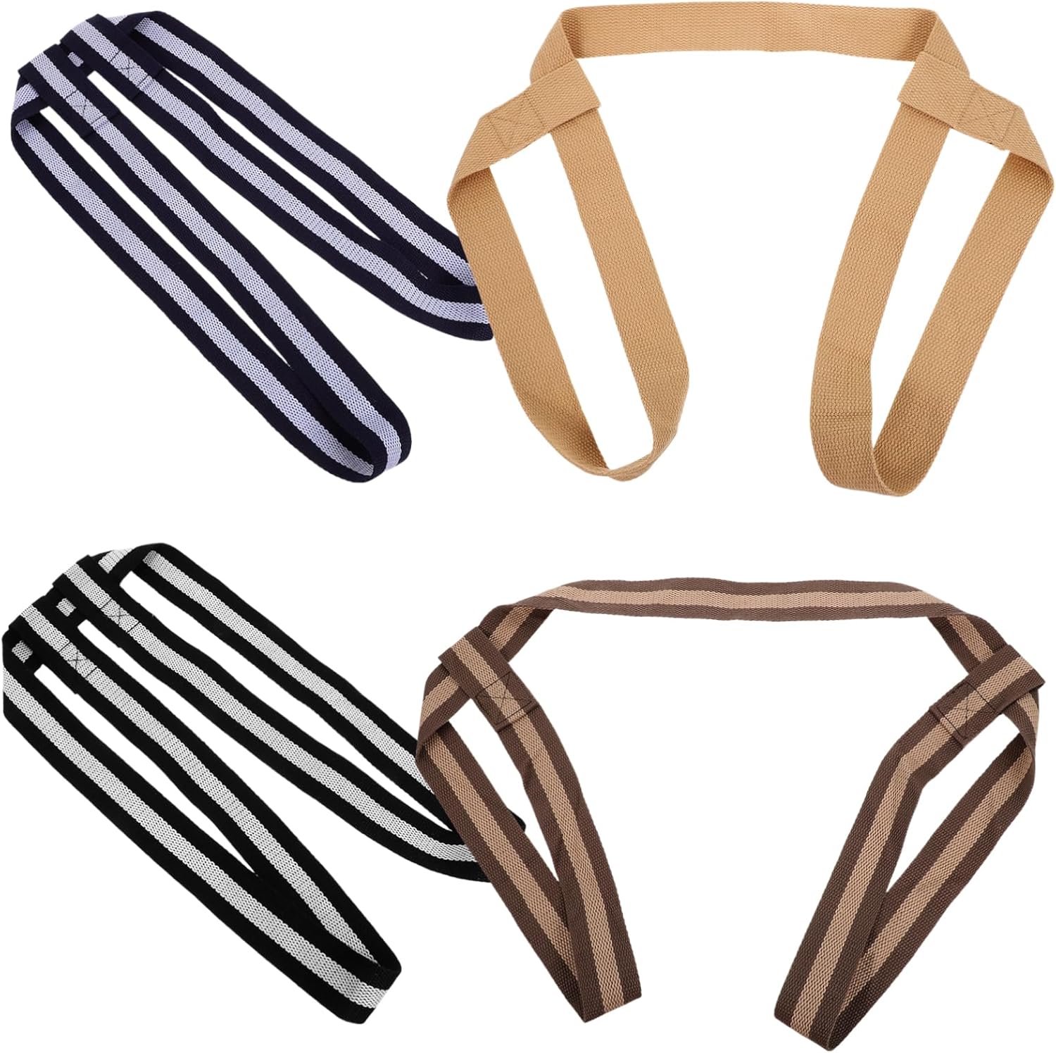 4pcs Adjustable Yoga Strap Multi Use Yoga Mat Carrier Sling Polyester Cotton Bands for Exercise Stretching and Fitness Enthusiasts