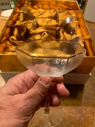 Customer photo of Prestige Coupe Cocktail Glasses with Gold Rims, from Stephan's 5-star review