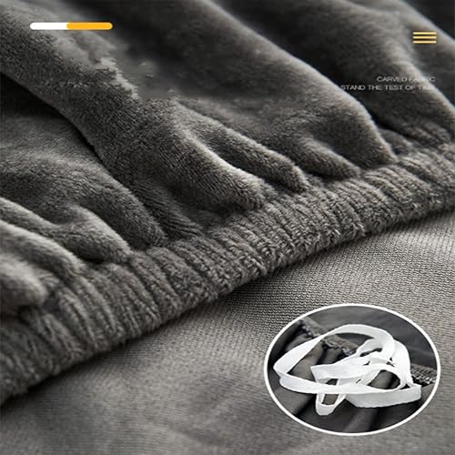 Miniatura 5 de Funda de sofá, impermeable, protector de muebles, elástica, en forma de L, funda de sofá, seccional antideslizante, con correas inferiores, grosor