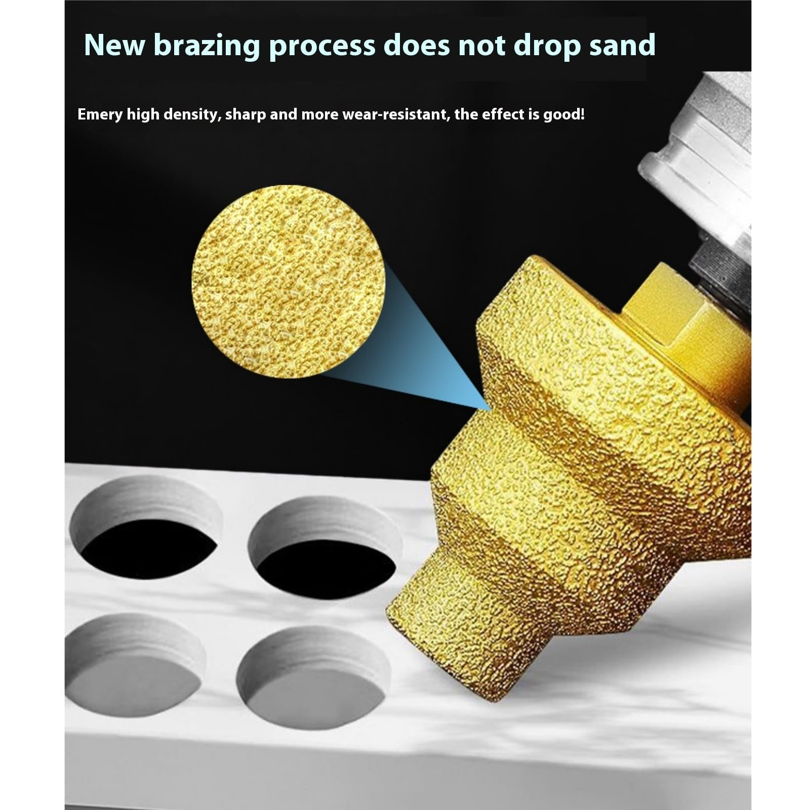 Effective Diamond Core Drill Bit, Diamond Core Drill Bit, 20-35-50mm Diamonds Stepped Hole Expander, Chamfer Multi-Layer Conical Hole Opener for Metal, Concrete, Tile,Marble, Engineered Stone (2)