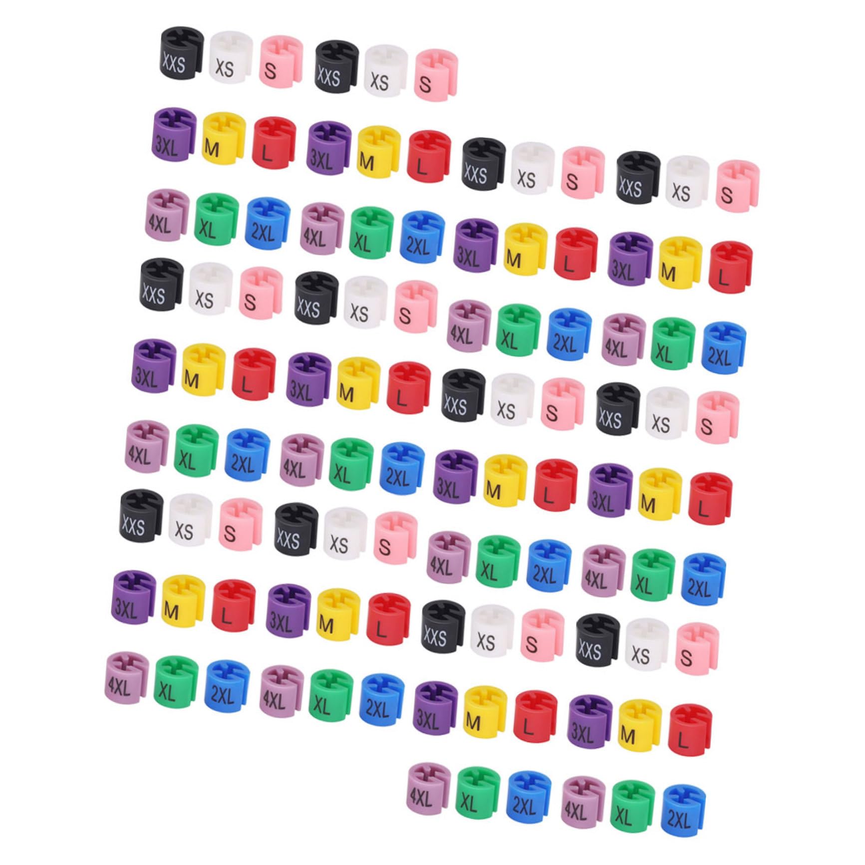 Uonlytech Étiquettes Marqueurs de Taille Identification Claire et Antichute 450 en Plastique pour Cintres Vêtements pour Magasin de Vêtements
