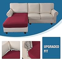 Vista 135 de H.VERSAILTEX 2025 New Sectional Couch Covers 8 Pieces Stretch Sofa Covers for Sectional Sofa Set Separate L Shaped Couch Cover for Both Left/Right