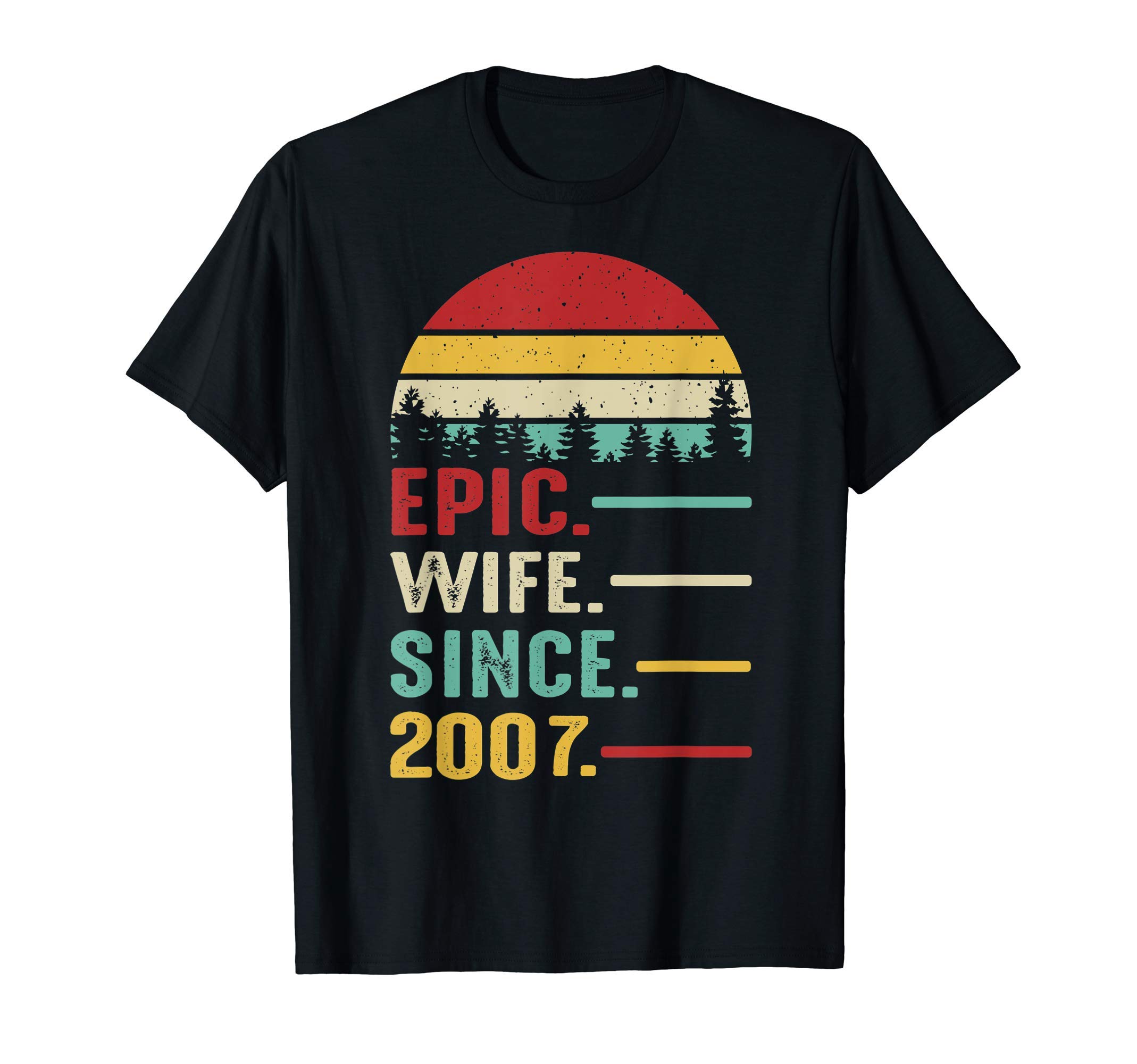 16th Wedding Anniversary for Her Epic Wife Since 2007 T-Shirt