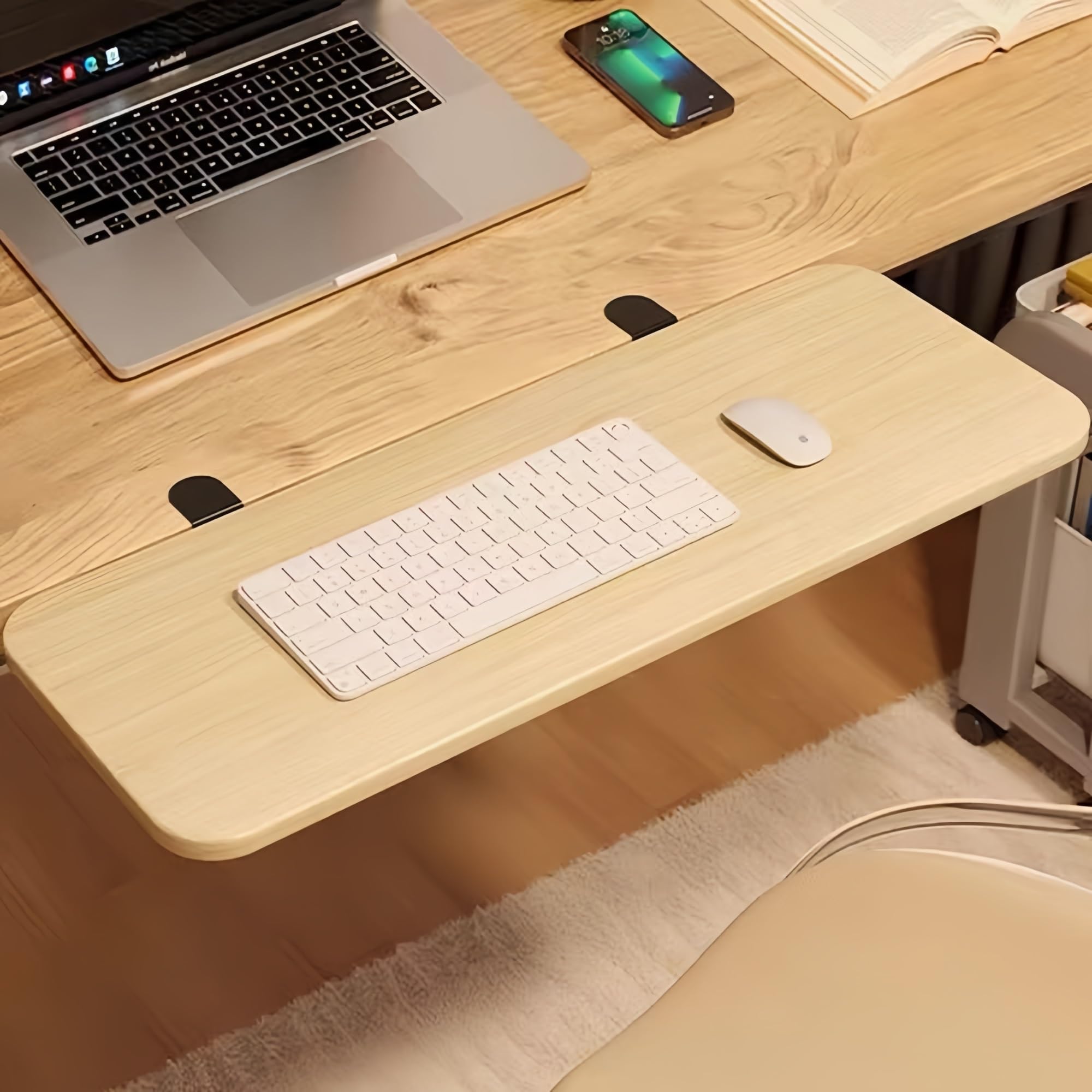 Aufsteckbare Schreibtisch-Erweiterungsablage – verstellbare Omic-Tastaturverlängerung für verbesserte Ergon-Produktivität und Komfort bei Arbeit, Studium und Gaming