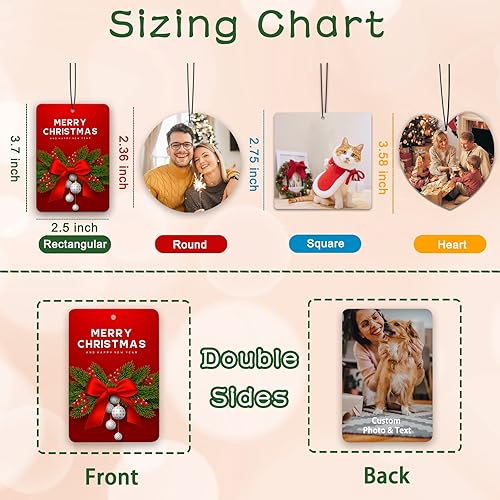 Miniatura 3 de Ambientador personalizado para automóvil  Ambientador personalizado con foto de doble cara, ambientadores con olor con imagen para armario, baño,