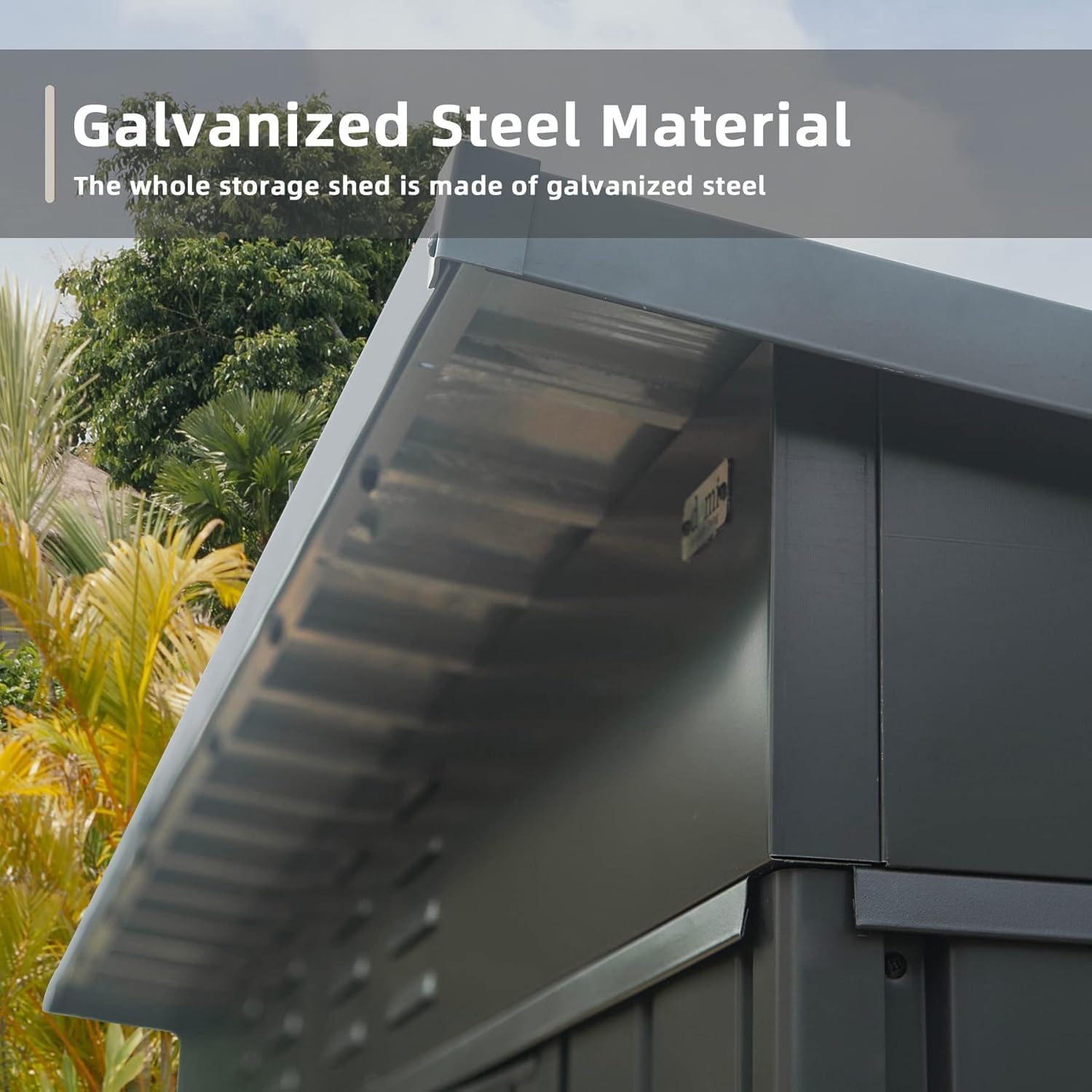 Snapklik.com : Domi Outdoor Storage Shed 5x3 FT, Metal Tool Sheds ...
