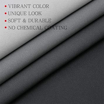 G2000 Blackout Curtains & Drapes for Bedroom Living Room 63 Inch Length Grey and Greyish White Room Darkening Window Treatments Ombre Thermal Insulated Light Blocking Grommet Backdrop 2 Panels Set