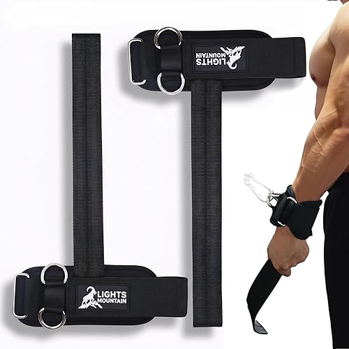 Correas de levantamiento antideslizantes para levantamiento de pesas, doble anillo en D para peso muerto, dominadas, entrenamiento de máquina de
