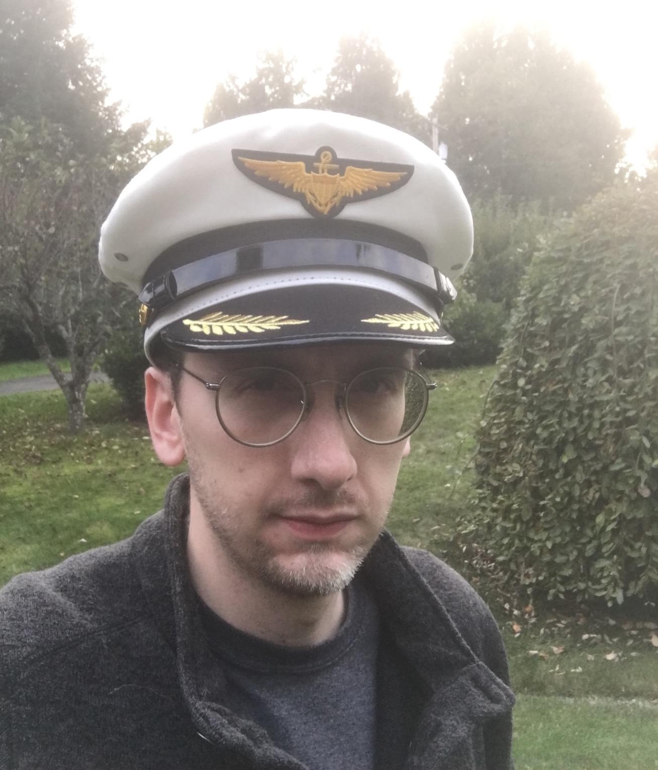 Cappello Da Capitano Cadetto Marina Militare Ferrecci - Bianco Con Fregio Oro, Taglia L
