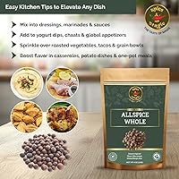 Vista 6 de Spice Magic Pimienta de Jamaica Entera, 4 oz (113g) - Bayas de Pimentón Jamaicano Enteras Premium para Platos Salados y Dulces 100% Natural, No