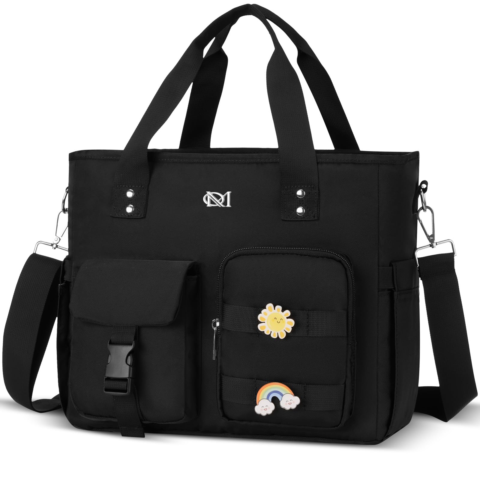 Grand sac à déjeuner isotherme pour homme et femme, étanche, réutilisable, avec bandoulière, sac isotherme multi-poches pour le travail, l'école, le pique-nique, la randonnée, la plage, le