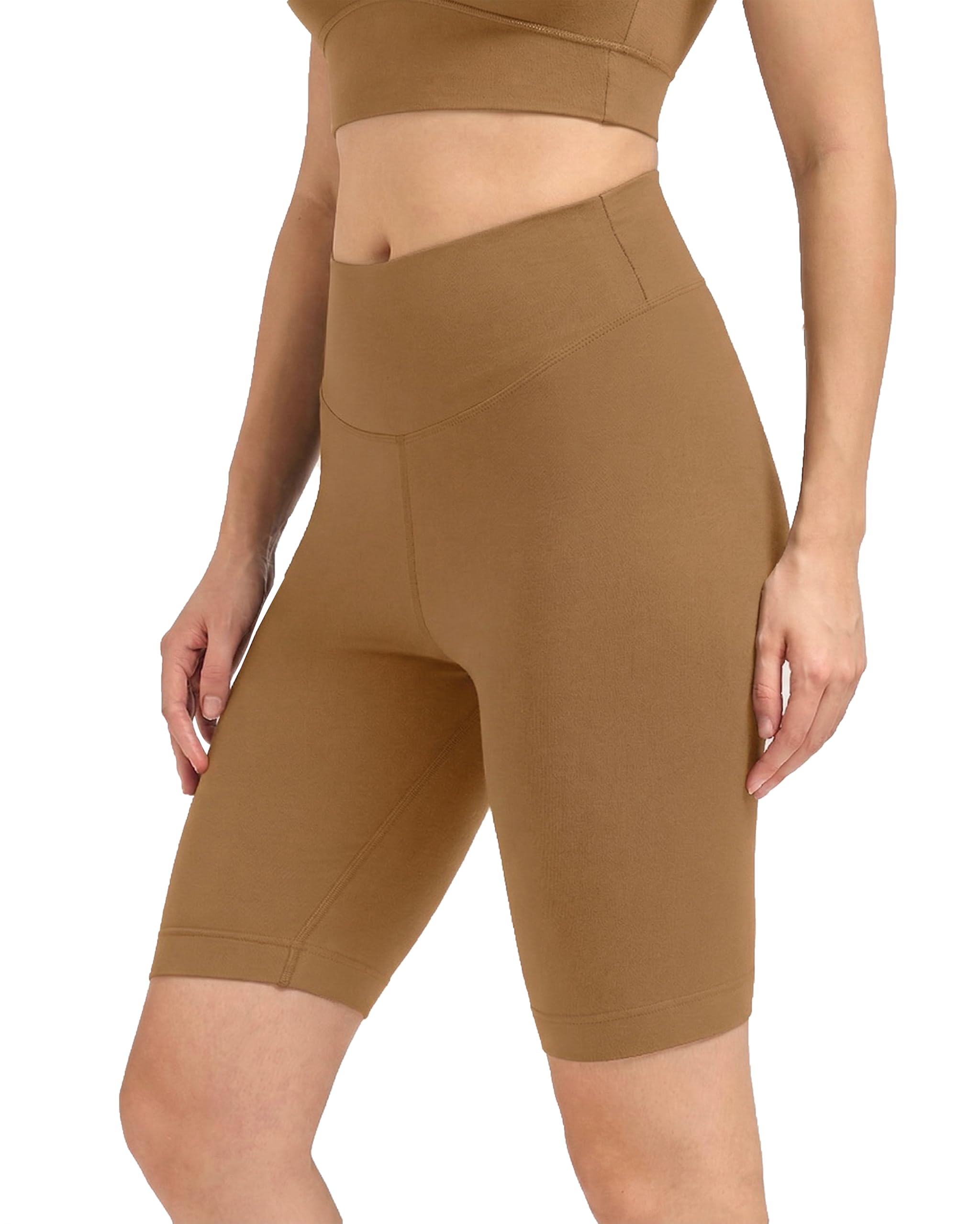 High Waist Cotton Cycling Shorts for Women – Stretchable Active Wear for Workout, Running & Yoga-image-22