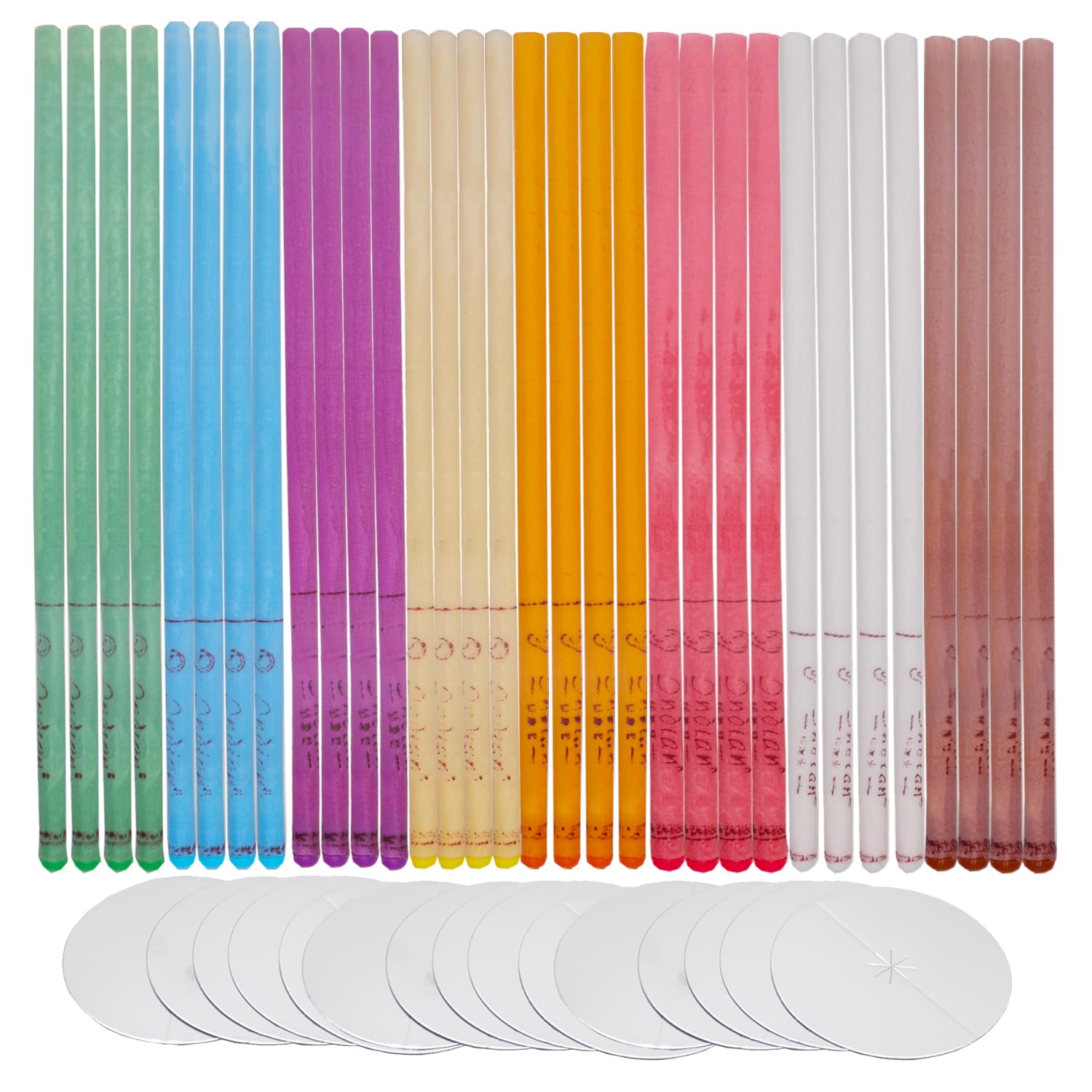 32pcs Ear Candle for Aromatherapy, with 16 Protective Disks (32)