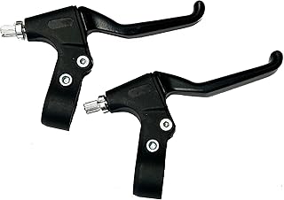 NM SELECT 2 x Bike Bicycle Brake Levers | Bike Handle Brake Lever 2.2cm Diameter for Most Bicycles MTB Road Bikes & BMX | Black Aluminium Alloy