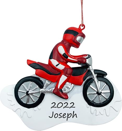 Adorno de Navidad personalizado para motocross