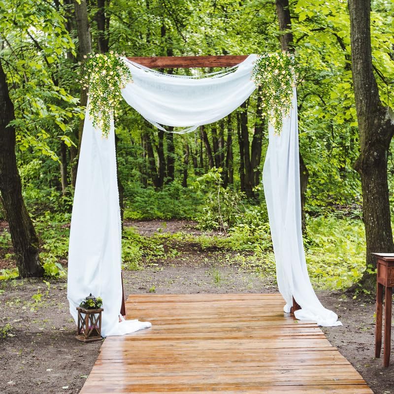 SJL Hanging Faux Plants Indoor 4pcs Fake Flowers Plant Fern with LED Lights Artificial Vines for Outdoors Real Touch Fake Plants All Year Round Eucalyptus Decor for Garden Porch (White) - Image 5