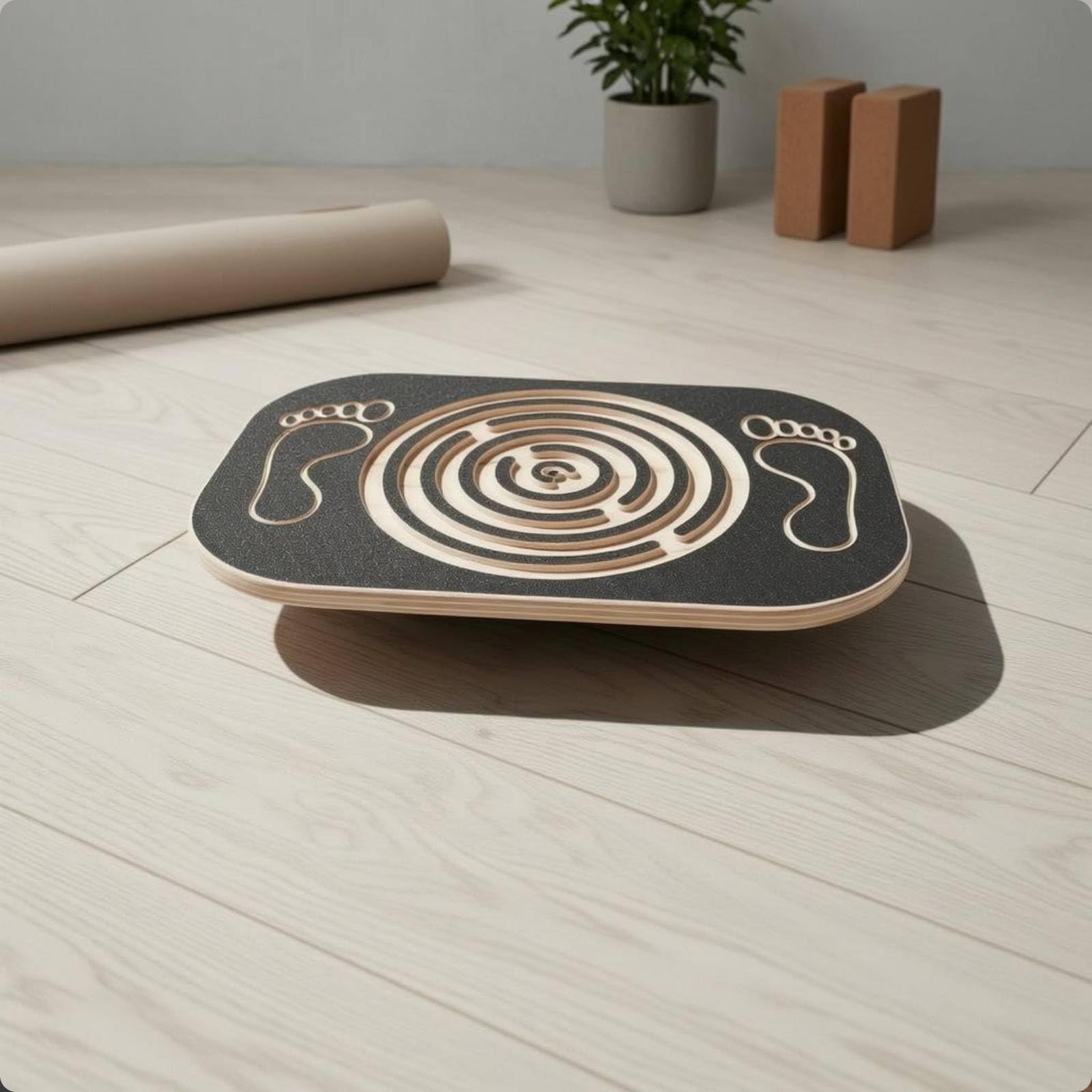 Tablero de Equilibrio Infantil Tabla Ejercicio Infantil Balancín Creativo Postura Juego Movimiento Madera Compacto Apto para Juego Desarrollo Corporal Infantil en el Hogar