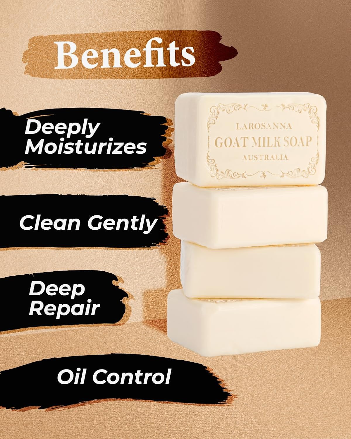 Australian Goat Milk Soap,Helps Moisturize,Smooth & Cleanse Skin,Triple-milled Bar Soap with Cocoa Butter,Aloe Vera and Pure Plant Oil,Body Soap Bars 6.3 oz for Adults & Babies,Pack of 4 - Image 4