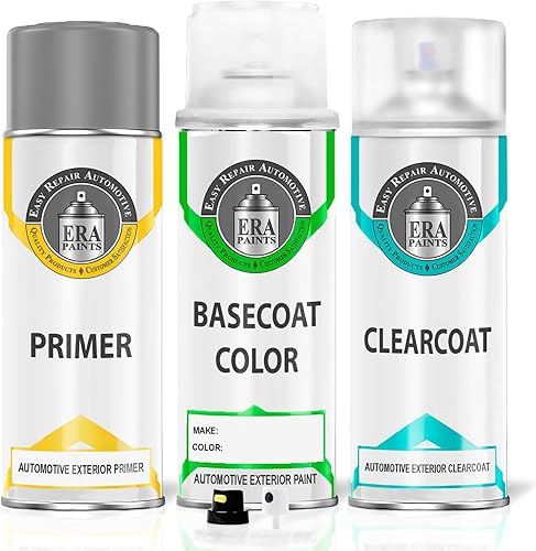 ERA Paints PDMCDM - Pintura de retoque automotriz color gris mineral metálico para DODGE Exact Match - Kit prémium