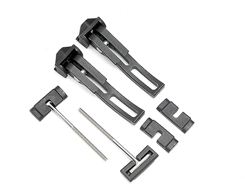 Miniatura 1 de SURPASSOLAR Piezas de repuesto universales para cubierta plegable o suave para caja de camioneta 2 abrazaderas traseras 2 pernos en T 2 deslizadores