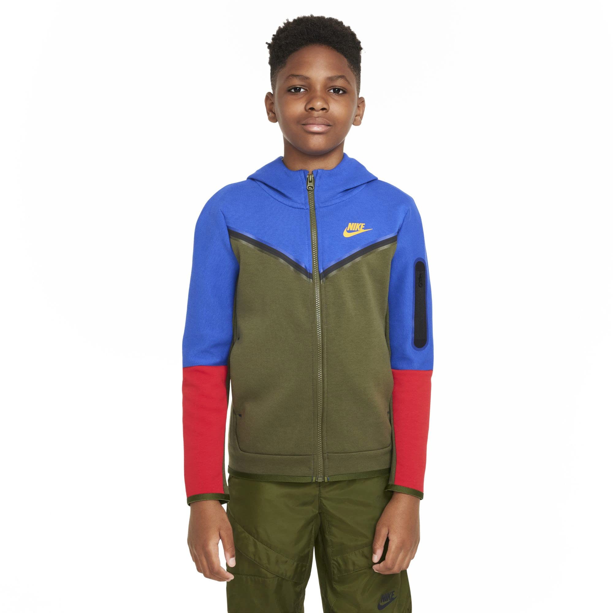 Nike Boys Sportswear Tech Full Zip Fleece Little Kids Big Kids