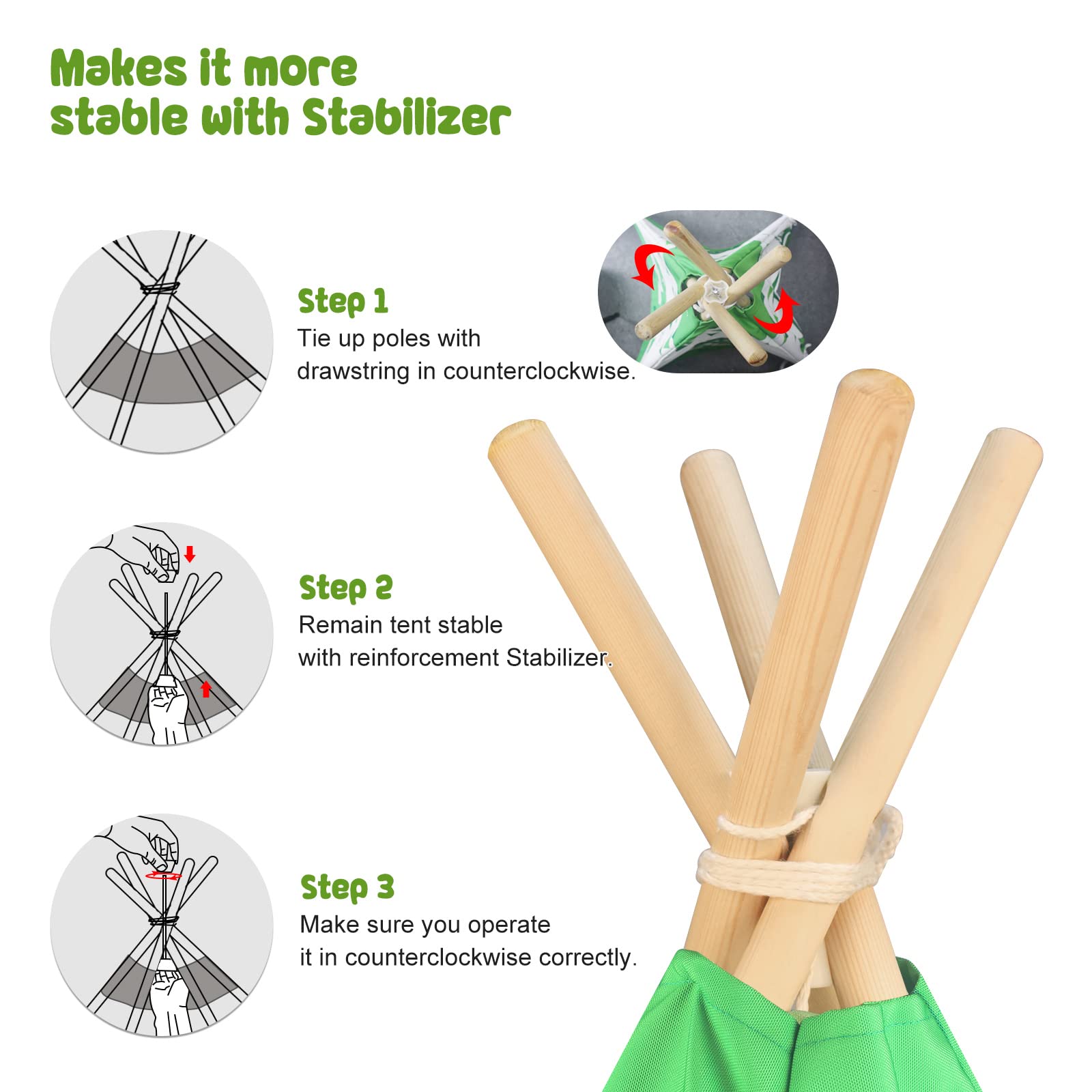 Tenda per Bambini in Tela Indiana Teepee lavabile in cotone Tenda da gioco con Coperta & Luci Fatate per Interni ed Esterni