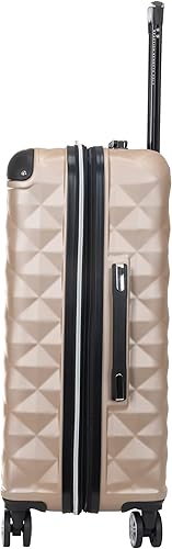 Vista 10 de Kenneth Cole REACTION Diamond Tower - Equipaje ligero expandible con 8 ruedas, rosado, (Rose Champagne), Kenneth Cole Reaction Diamond Tower