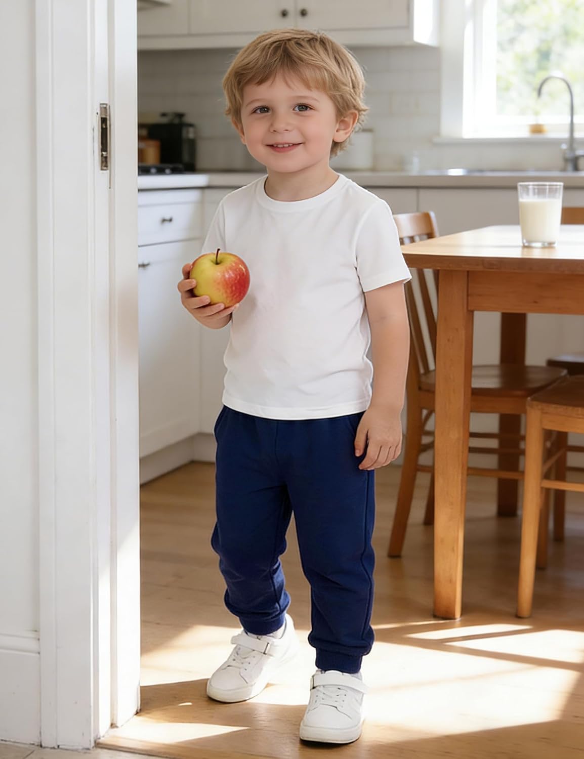 Witwot 2 Pack Toddler Boys Sweatpants Soft Cotton Pull On Jogger Pants with Pocket for Baby Boy 18M-5T - Image 2