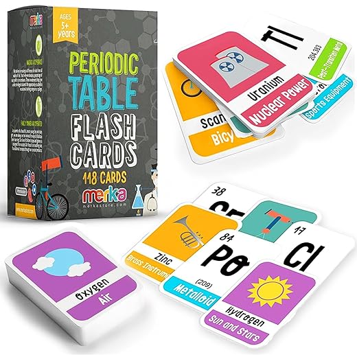 merka Periodic Table of Elements Periodic Table for Kids Periodic Table Flashcards 118 Flash Cards an Engaging Way to Learn Science and Chemistry Educational Flashcards