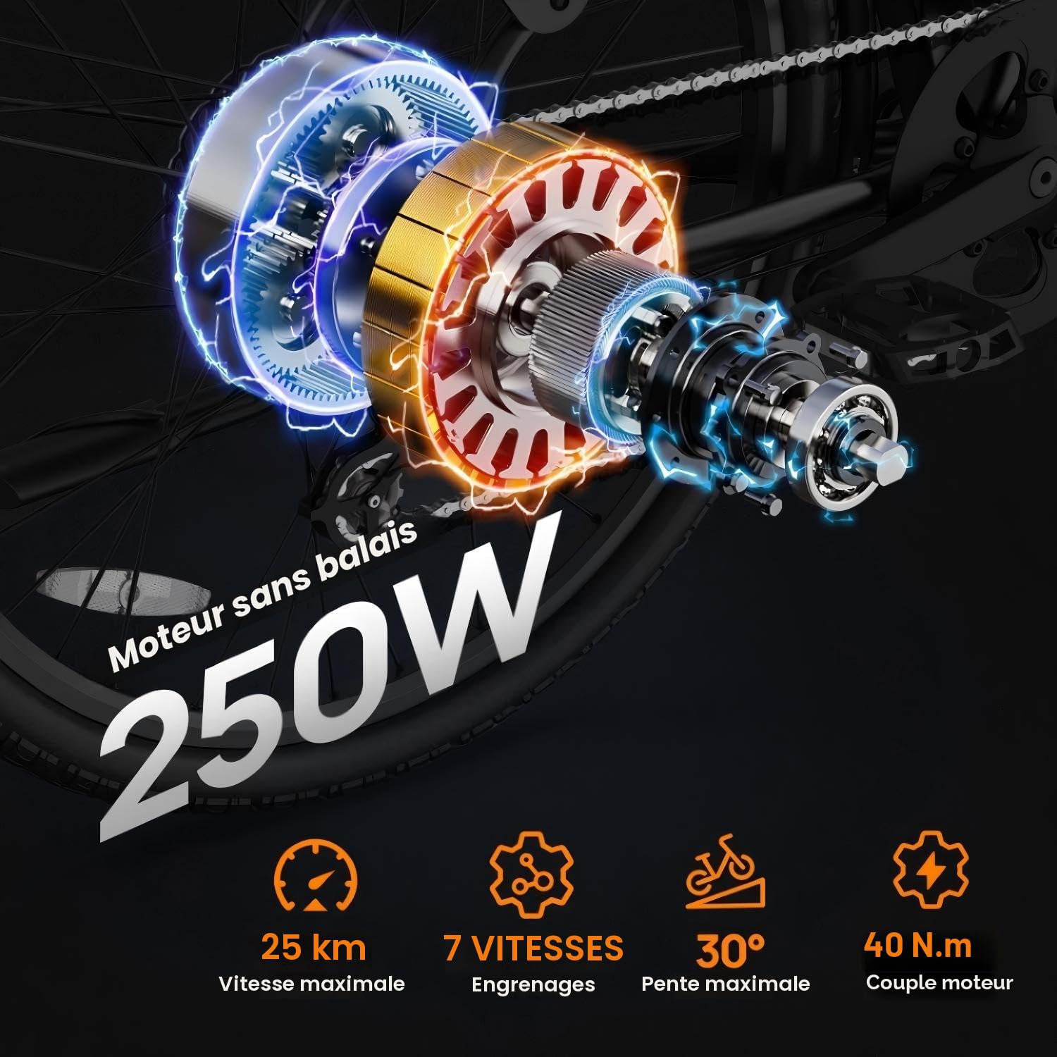 URLIFE Vélo Électrique, 26" Électrique avec Batterie au Lithium Amovible 48V 10.4Ah, Vélo de Montagne Electrique avec 7 Vitesses, Moteur 250W, Autonomie 80-100km pour Adulte (Noir)