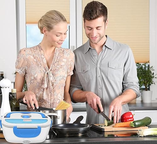 Miniatura 6 de Lonchera eléctrica de 3 en 1-12 V 24 V 110 V 52 onzas calentador de alimentos de 55 W para adultos calentador de alimentos portátil para