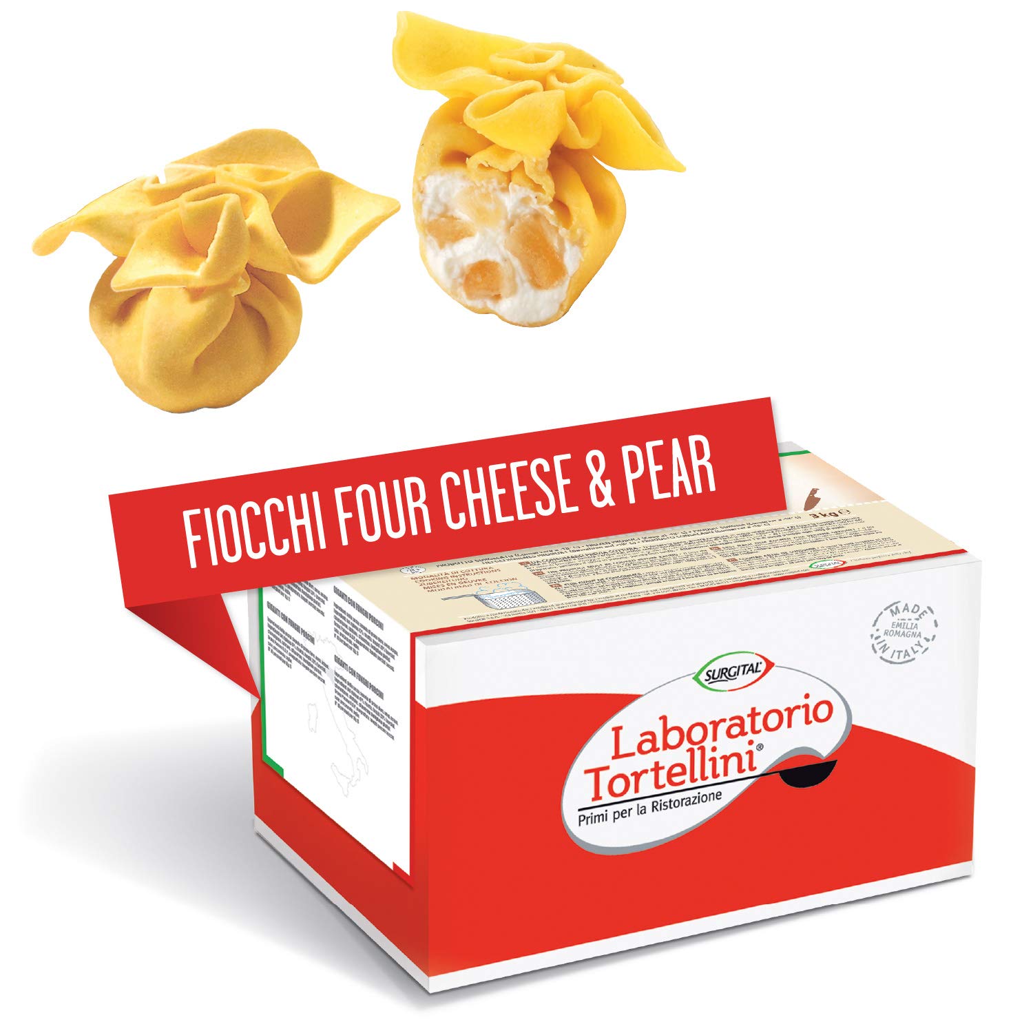 Ciao Imports Fiocchi (Purse) with 4 Cheese & Pear, 6.6Pound Box Tortellini Pasta