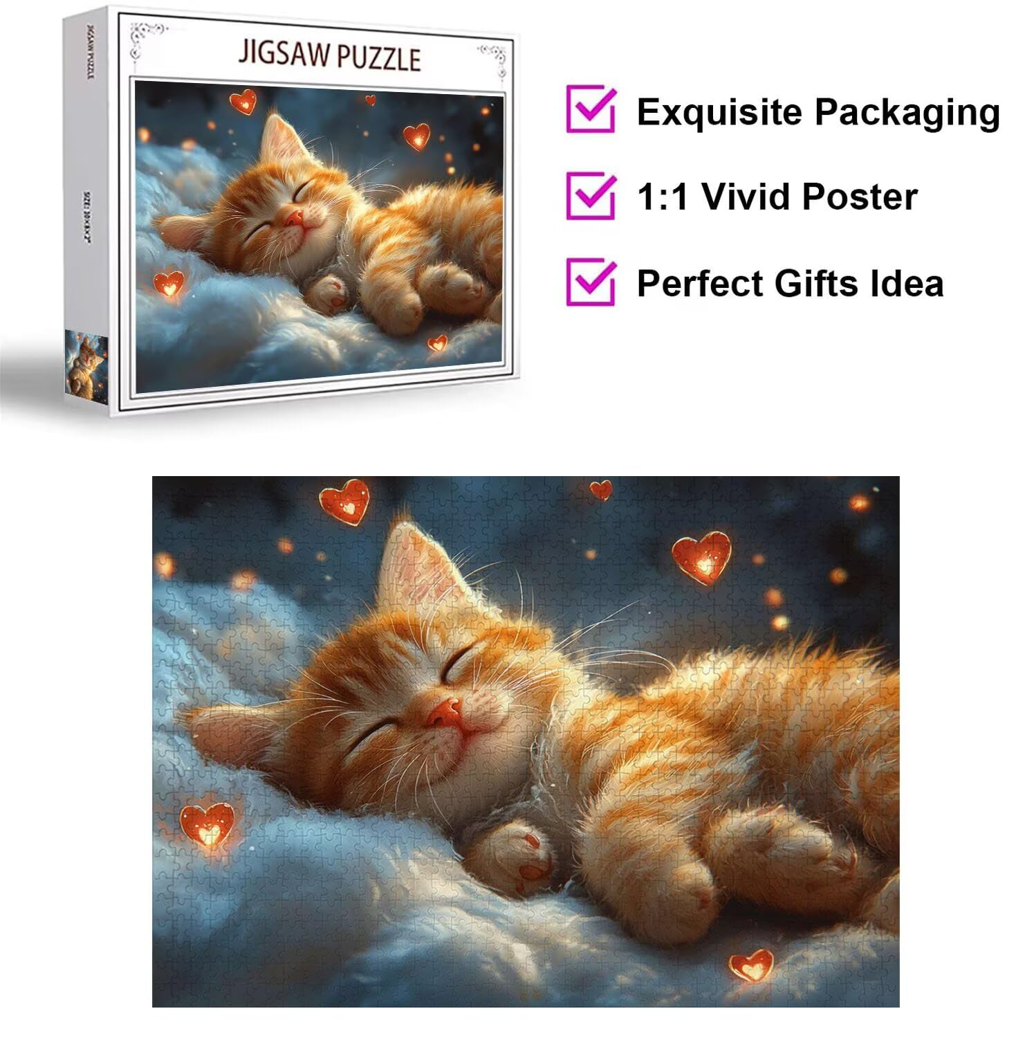 Puzzle 1500 sztuk zwierząt Trudne drewniane puzzle, n-480 | Niemożliwe wyzwanie, inteligentna gra zręcznościowa, gry logiczne dla całej rodziny, pomysł na prezent, miłość
