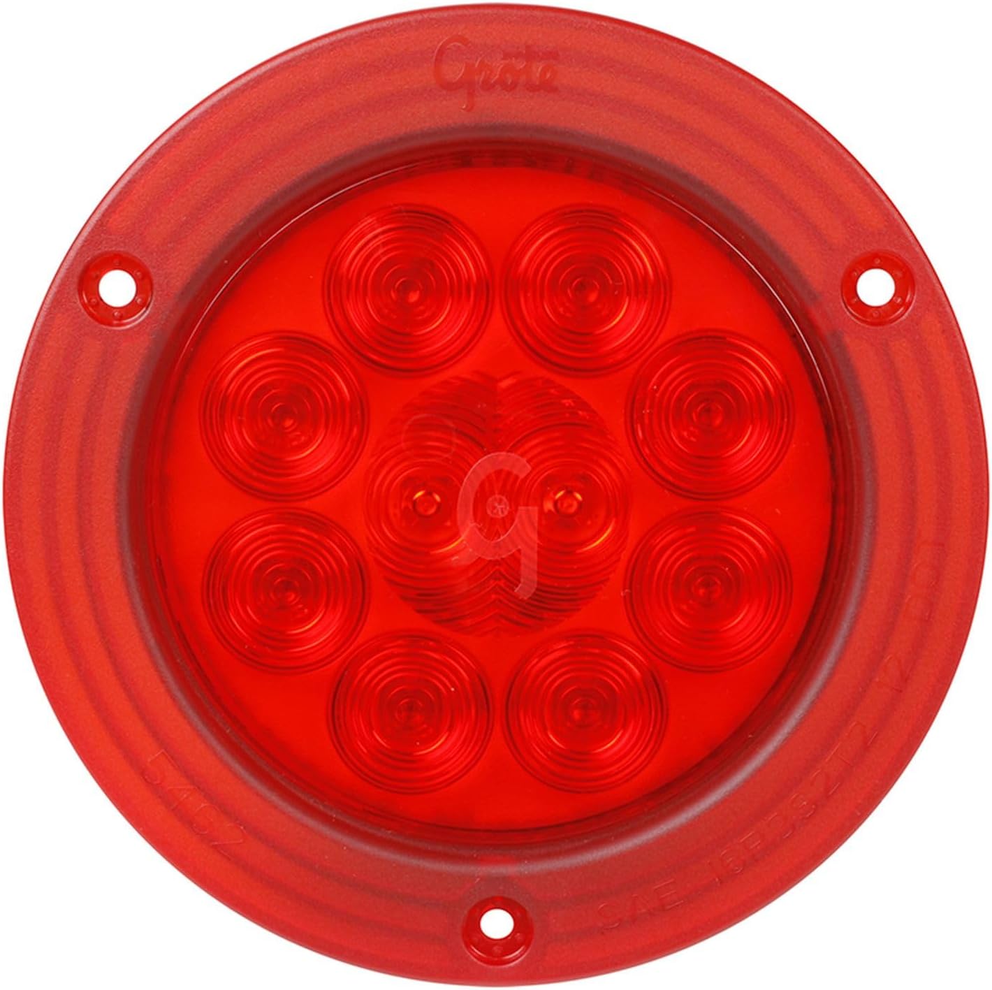 Grote 54622 - Supernova Stop/Tail/Turn Light, 4 In., 10-Diode Pattern, Led, Integrated Flange, Male Pin