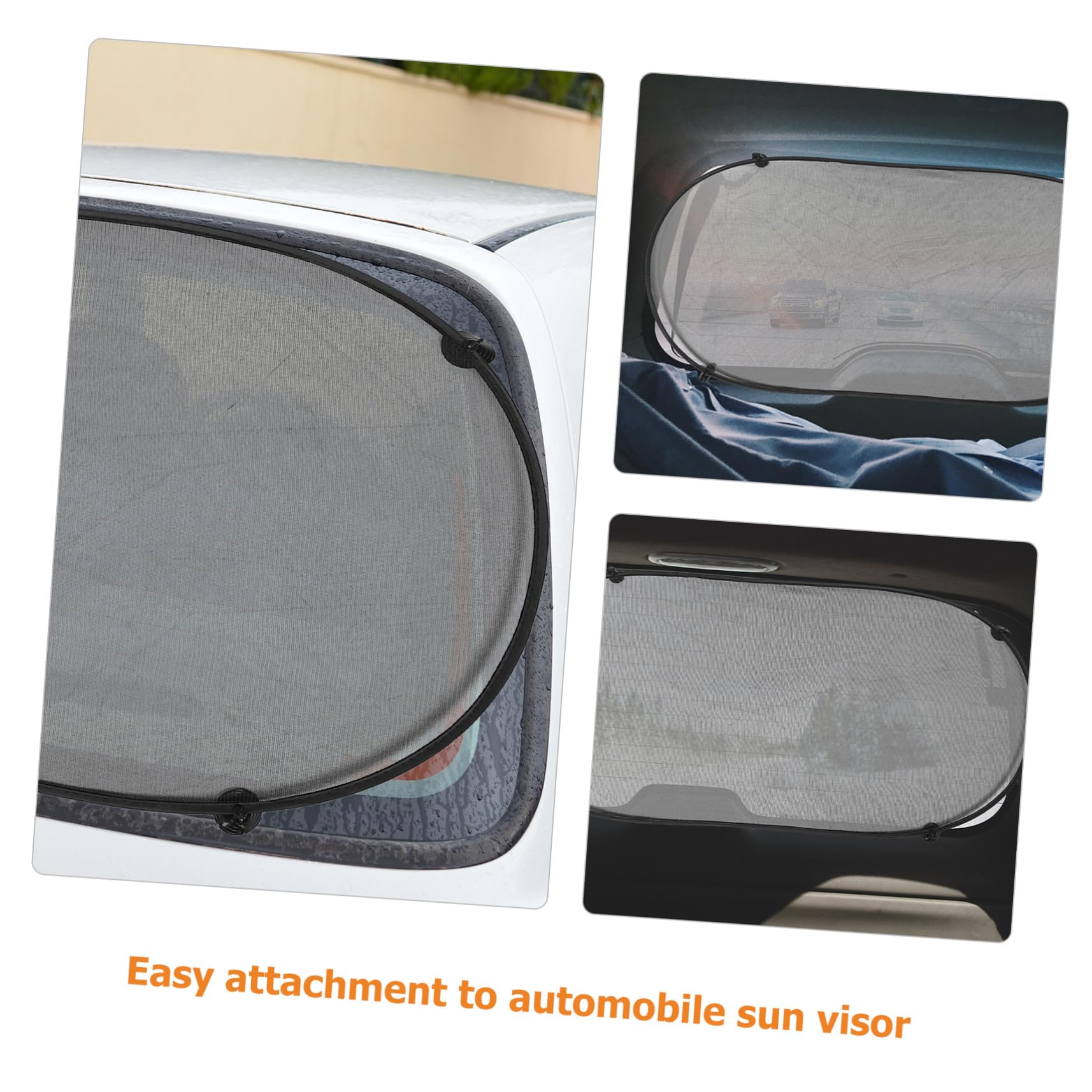 Tendina Parasole Auto Finestrino Posteriore in Rete 6 Pezzi | Nero, Fissaggio con Ventose, Copertura Ampia per Viaggi Lunghi e Uso Quotidiano, Vacanze Estive