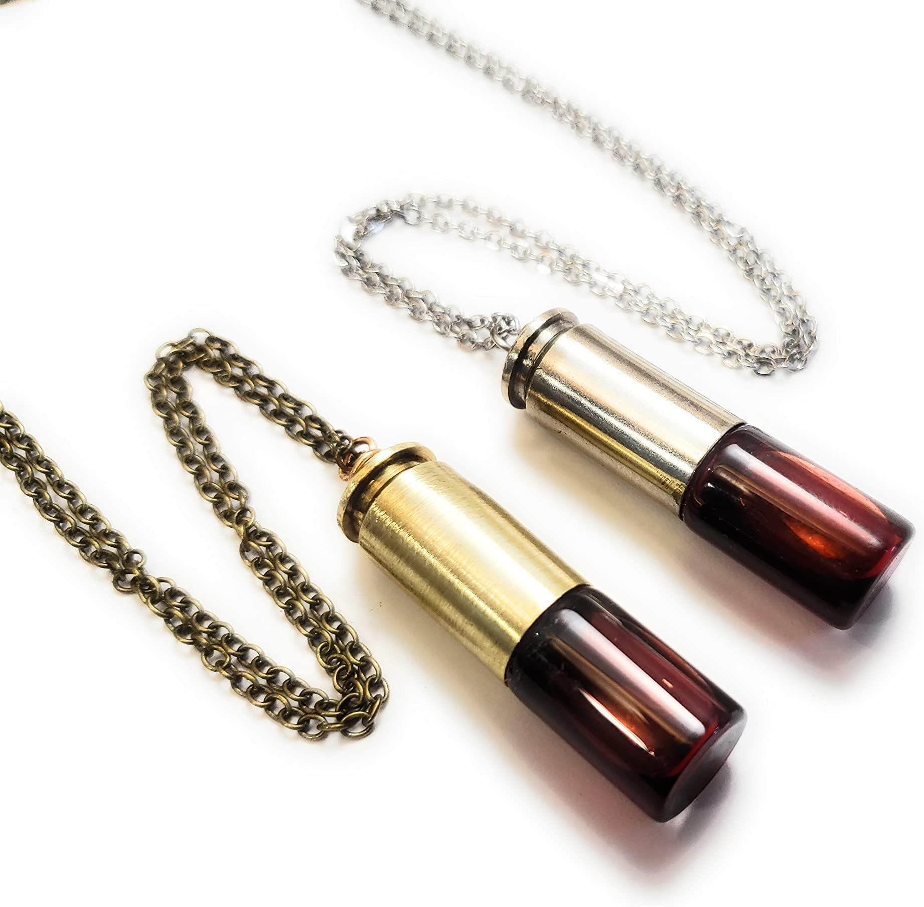 Blood bullet vial necklace - until death do us part - MUST READ LISTING DESCRIPTION!!!!