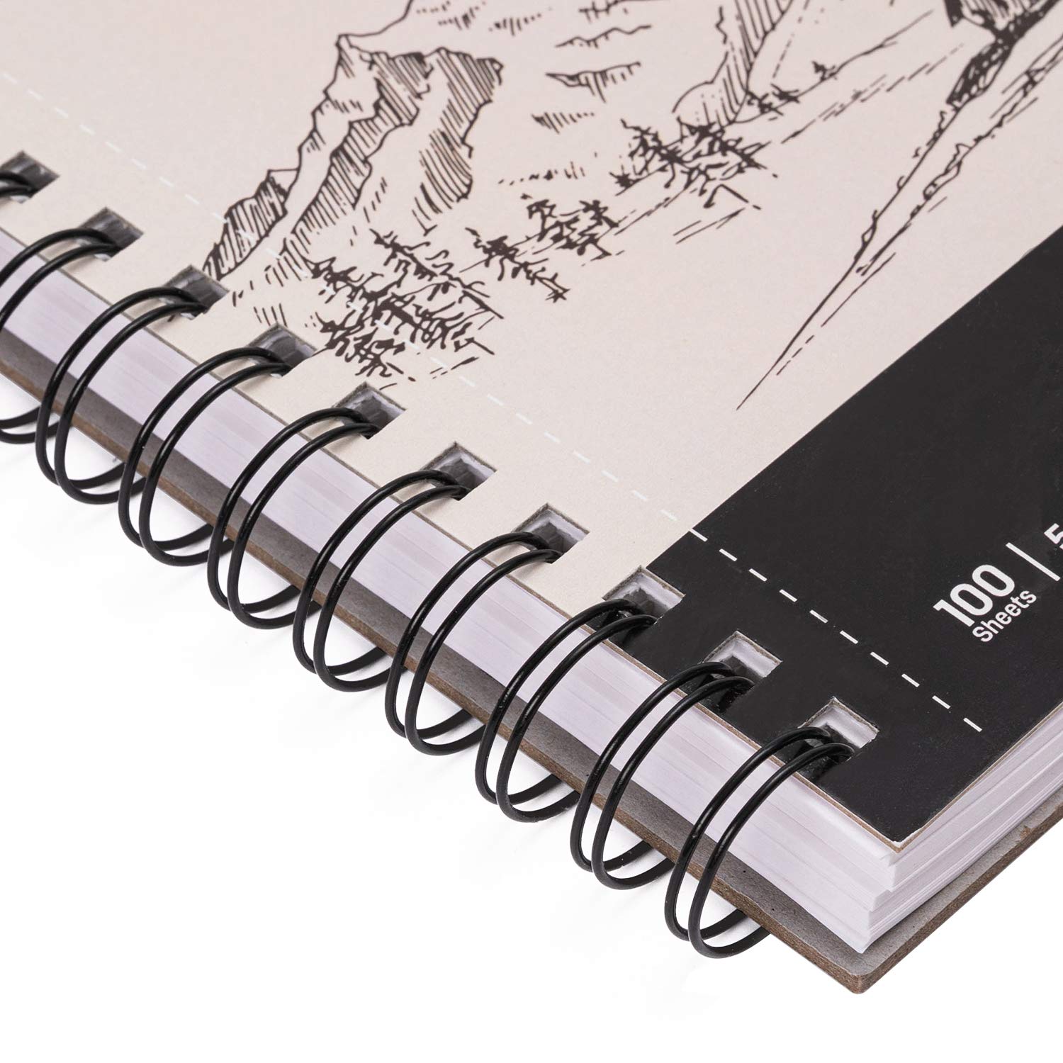 Amazon Basics Sketch Pad, 5.5"x8.5", 60 lb. / 90 gsm, 100 Sheets, White, 2 Pack