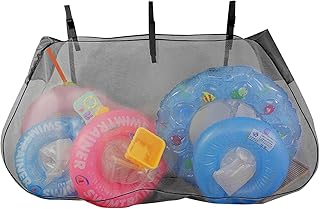 Pool Toy Storage, Black Hanging Pool Float Storage Bag, Polyester Pool Toy Storage Mesh, Beach Pool Accessories Toy Storage Organizer for Swimming Pool Toys, Pool Noodle, Floats, Inflatable Toys