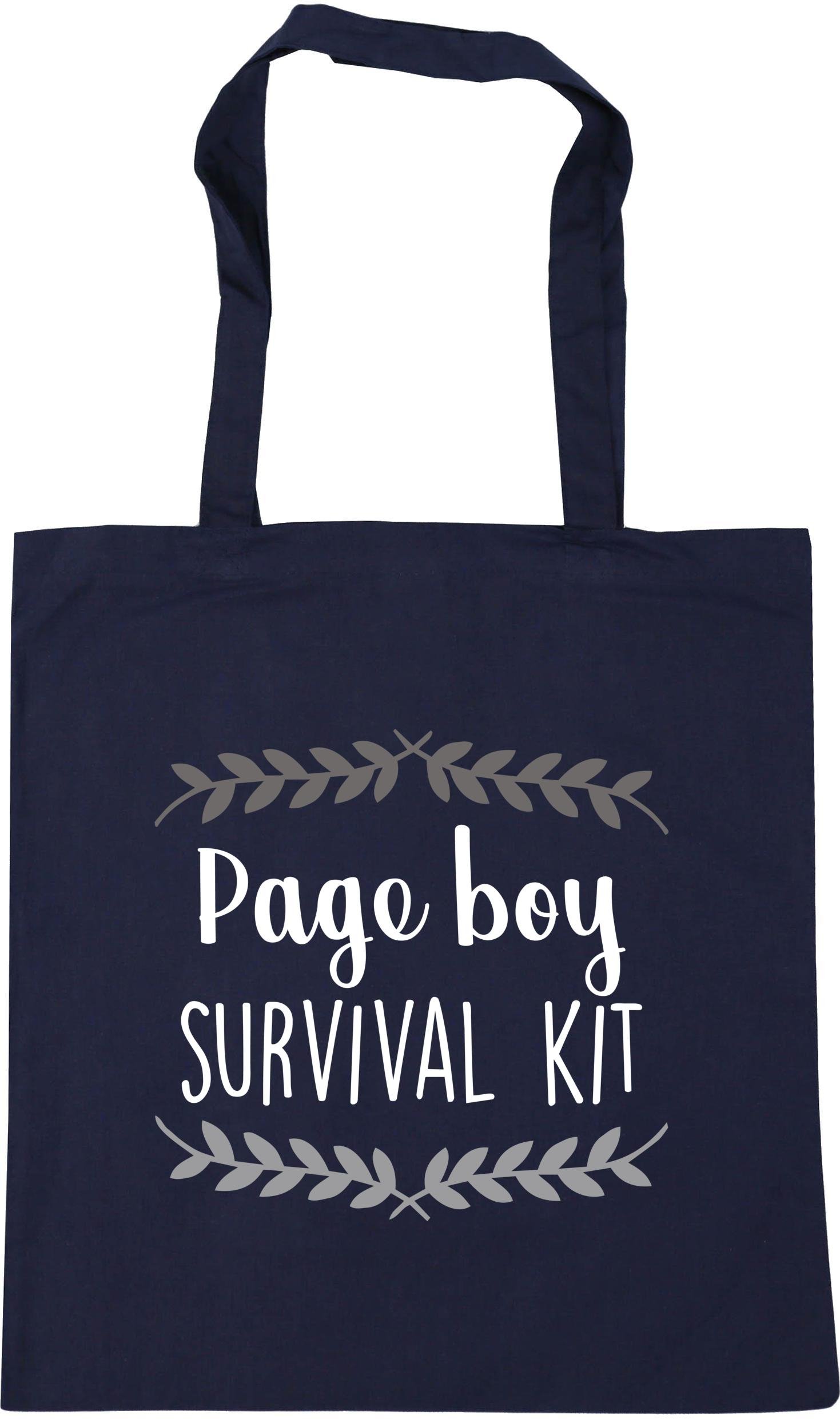 Hippowarehouse Page boy survival kit Tote Shopping Gym Beach Bag 42cm x38cm, 10 litres