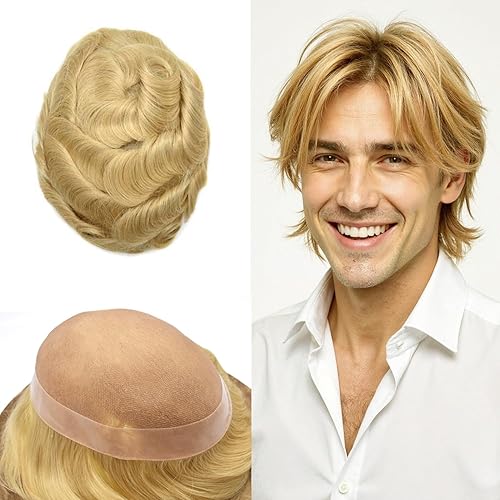 Miniatura 32 de Mens Toupee Hair Piece For Men Fine Mono Men Hair System Toupee For Men Hair Piece Real Human Hair System For Men Protesis Capilar Para Hombre 6x9