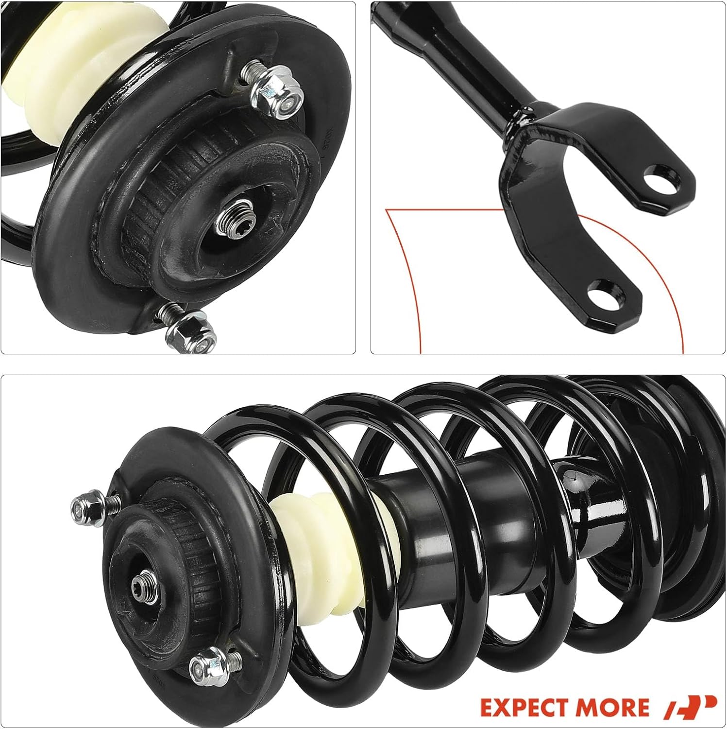 A-Premium Front Struts Compatible with Volkswagen Passat 2001-2005 & Audi A6 2000-2004, A6 Quattro 2000-2004 - 2x Replacement Suspension Complete Strut Assembly Shock with Coil Spring