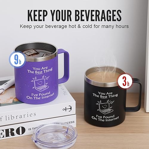 Miniatura 3 de NOWWISH Regalos para el día de San Valentín para ella taza de café Best Thing I Found on The Internet aniversario regalos de cumpleaños para mujeres