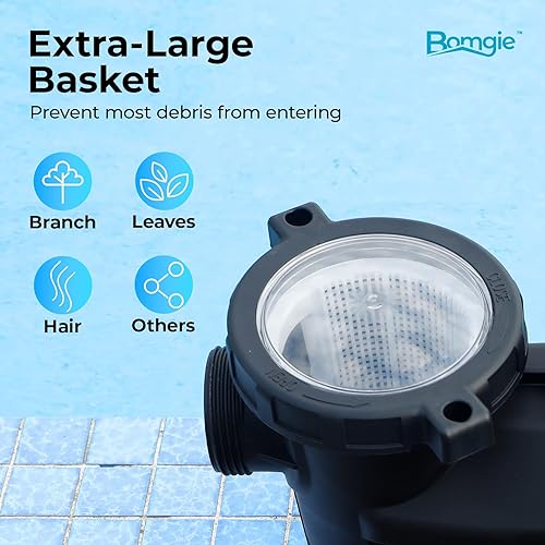 Miniatura 6 de Bomba de piscina de 3 HP con temporizador, 7860 GPH sobre el suelo, temporizador de bomba de piscina 115 V, bombas de piscina enterradas de flujo de