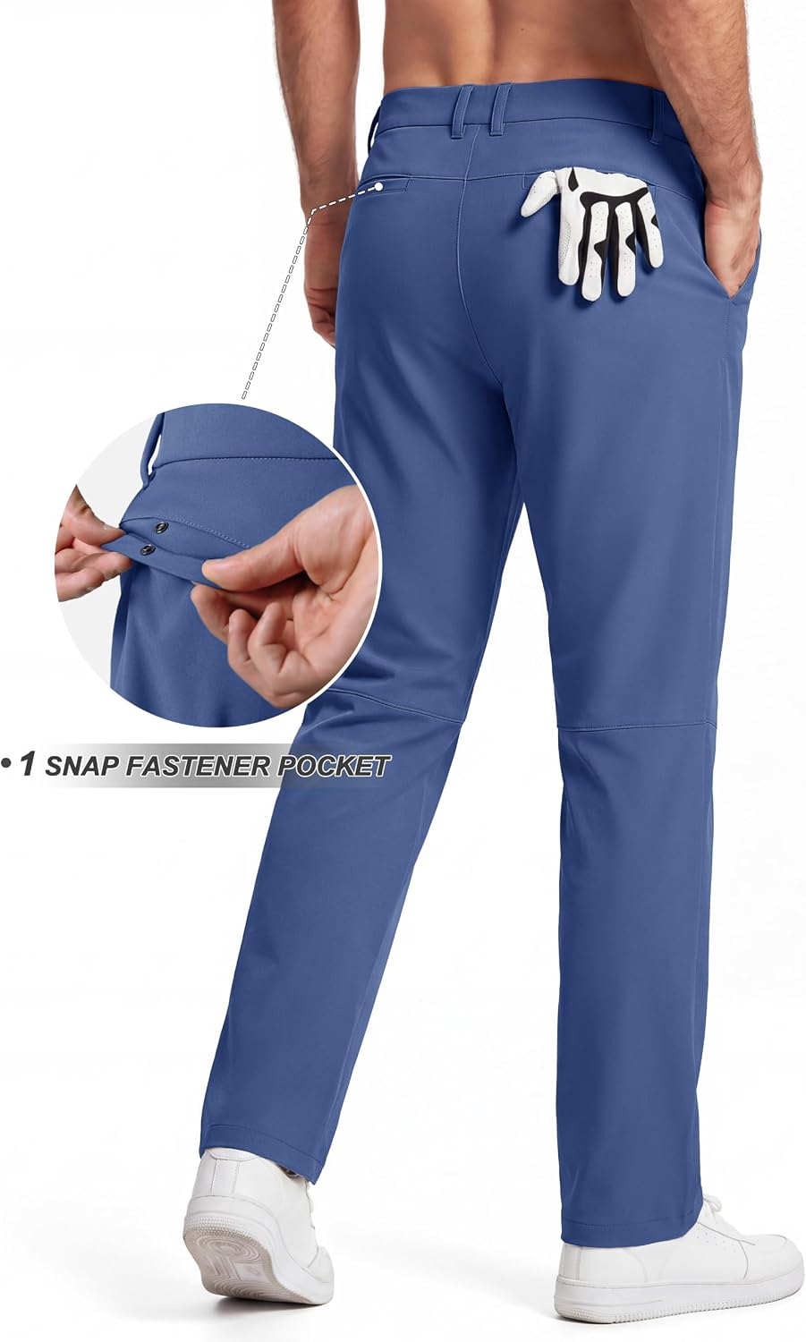 TACVASEN Winter Golf Pants for Men Fleece Lined Work Dress Casual Slacks image 3