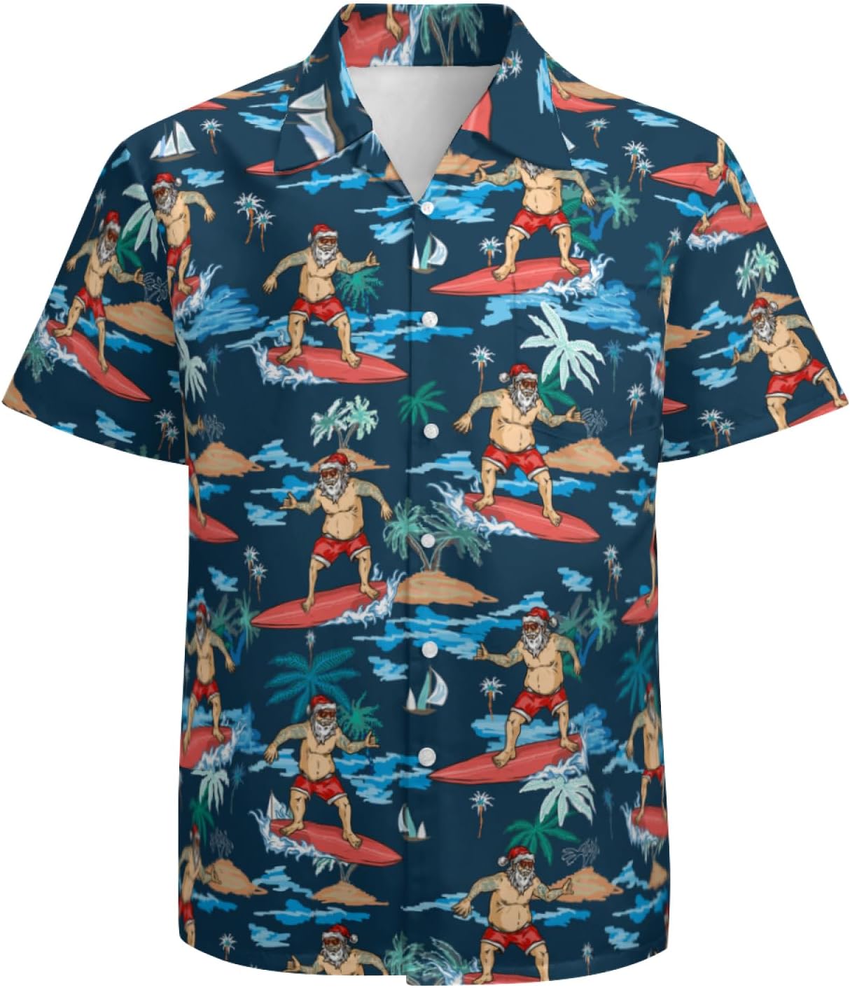 Mens Hawaiian Shirts Short Sleeve Button Up Beach Shirts