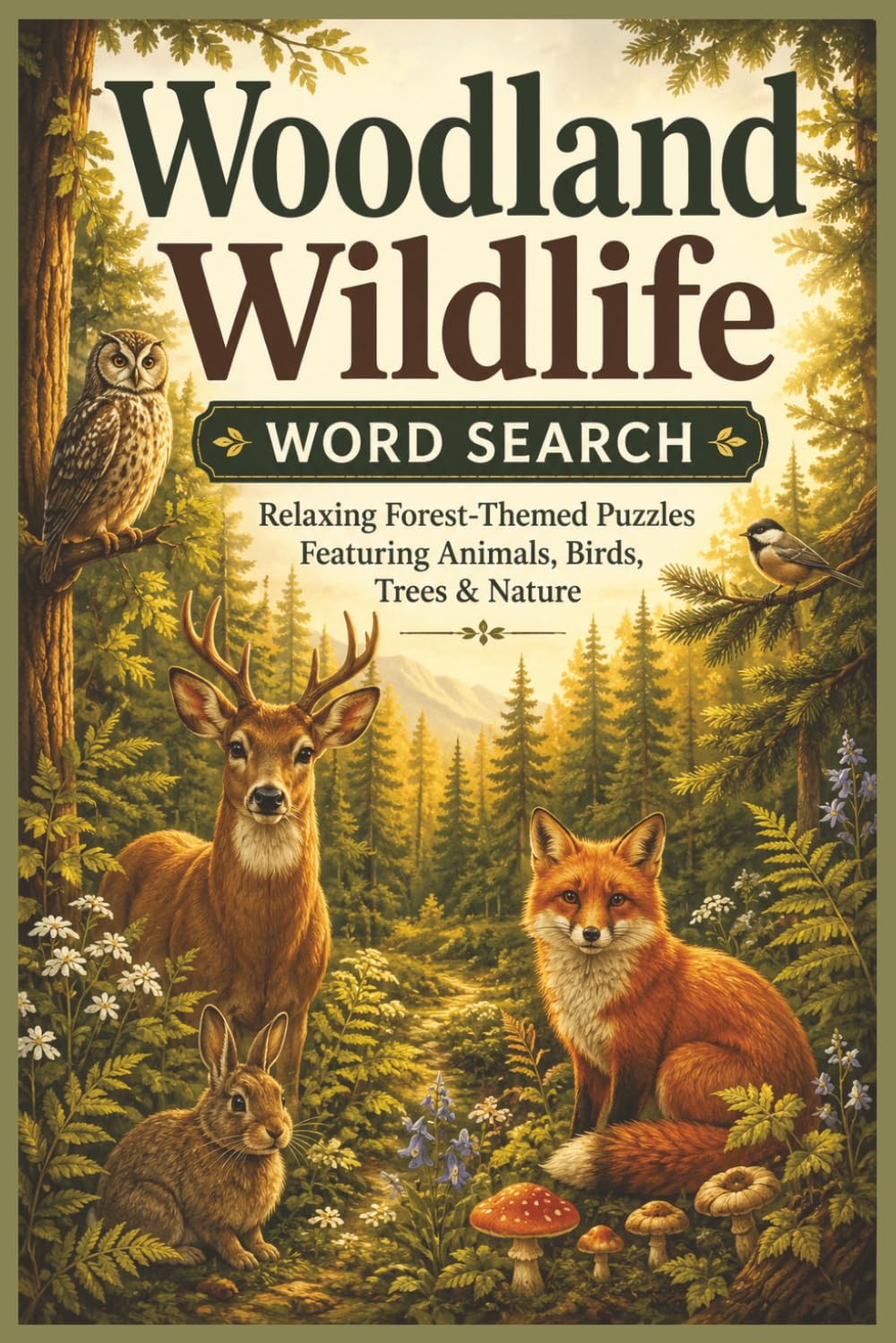 Woodland Wildlife Word Search: Relaxing Forest-Themed Puzzles Featuring Animals, Birds, Trees & Nature