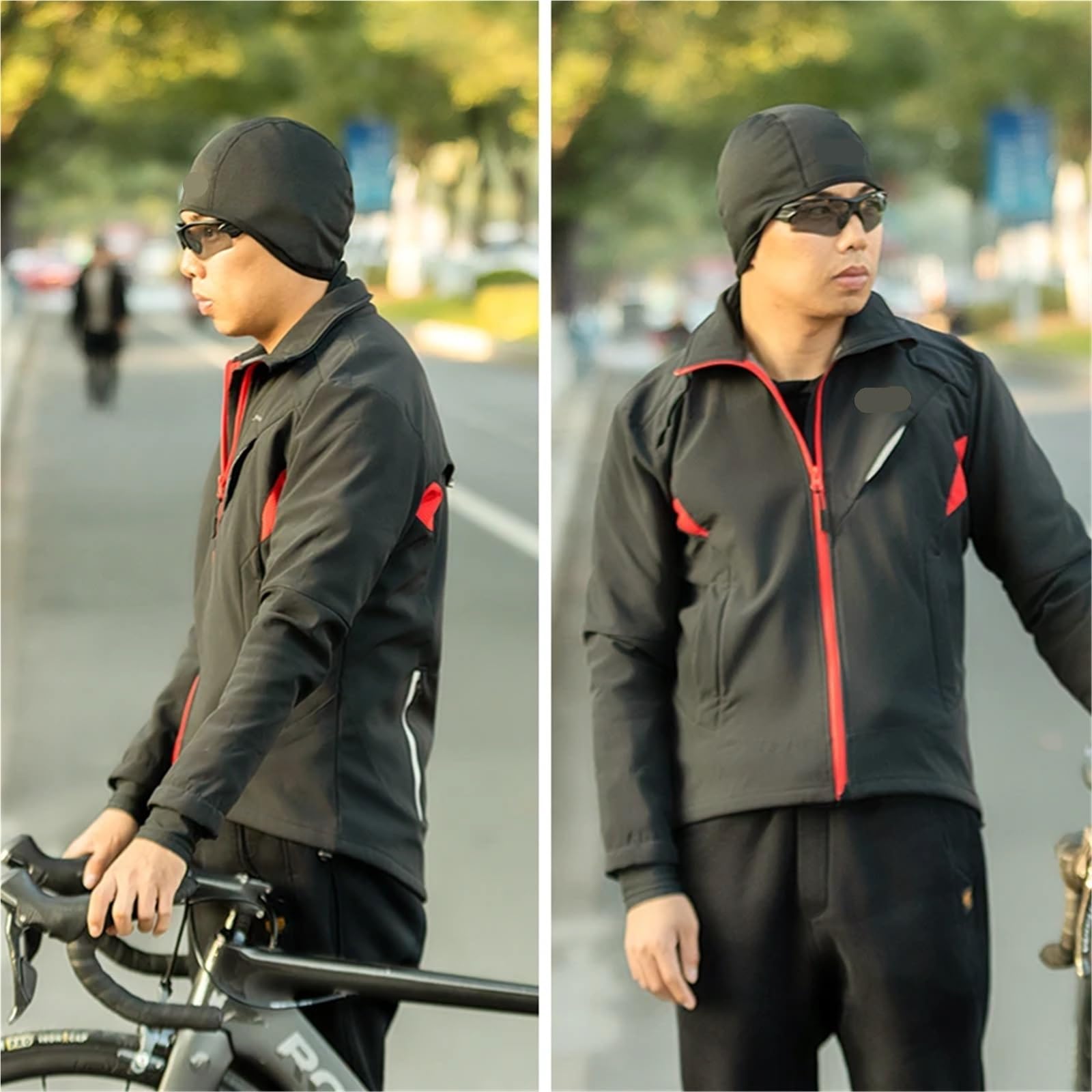 2 pezzi cappelli da ciclismo invernali berretto sportivo esterno uomo cappello invernale caldo testa antivento sci bicicletta per Ciclismo