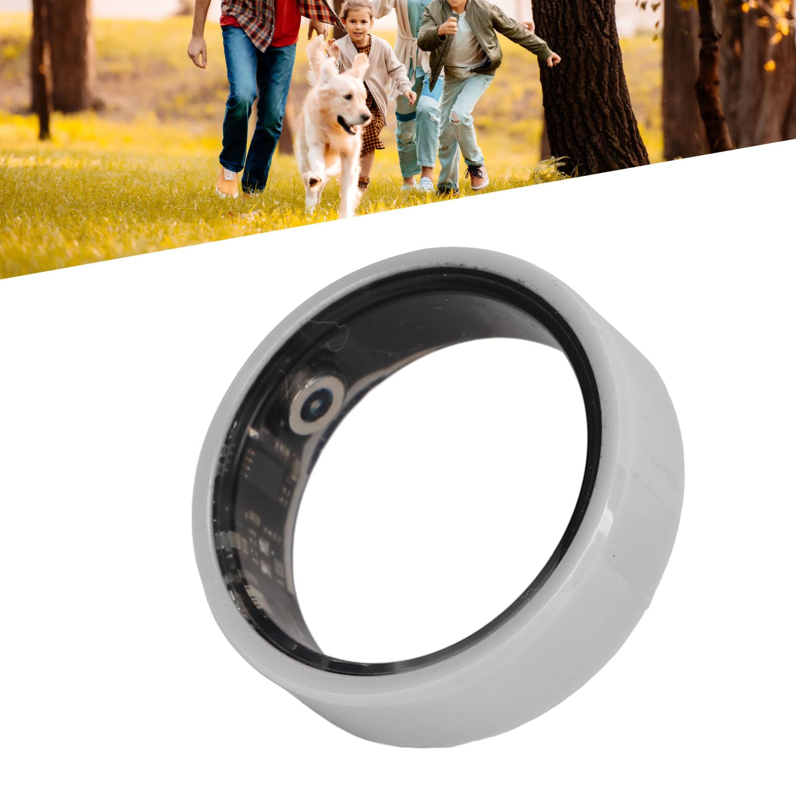 2025 nieuwe slimme ring voor heren, intelligente ring voor heren met pantalla, smartring Health IP68 met iOS en Android, fitnesstracker/slaap/stress/hartslag/SpO2/HRV (zwart, 11