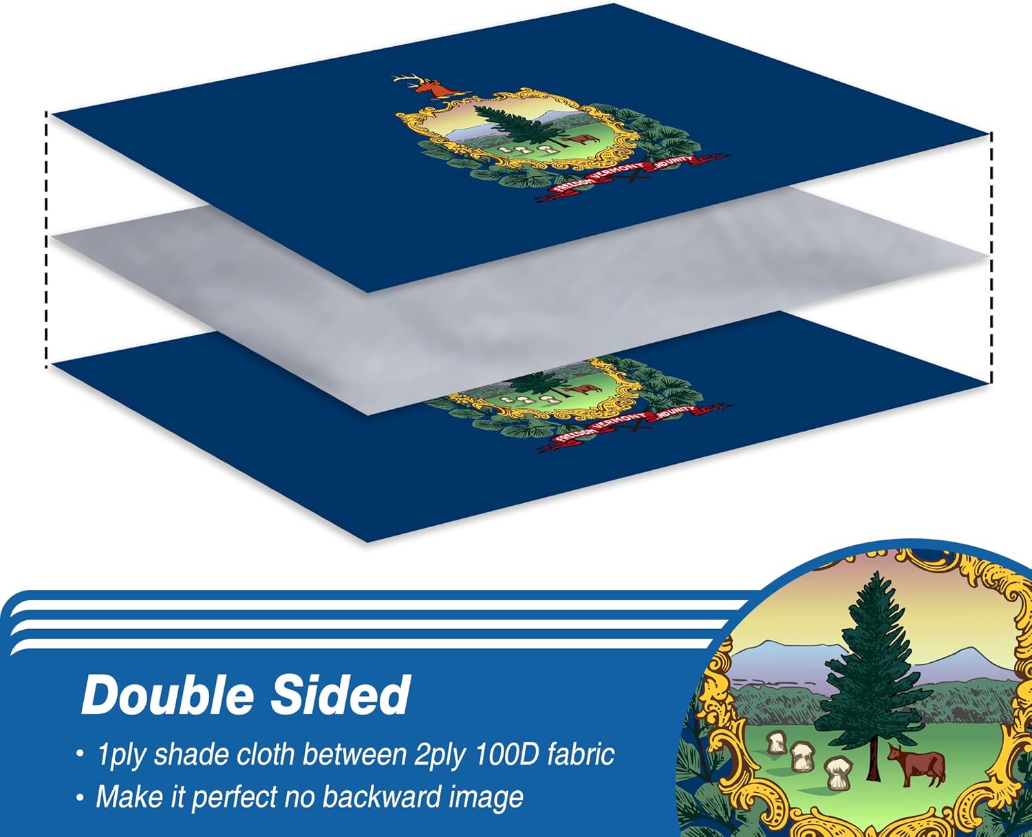 Durable Vermont State Flag